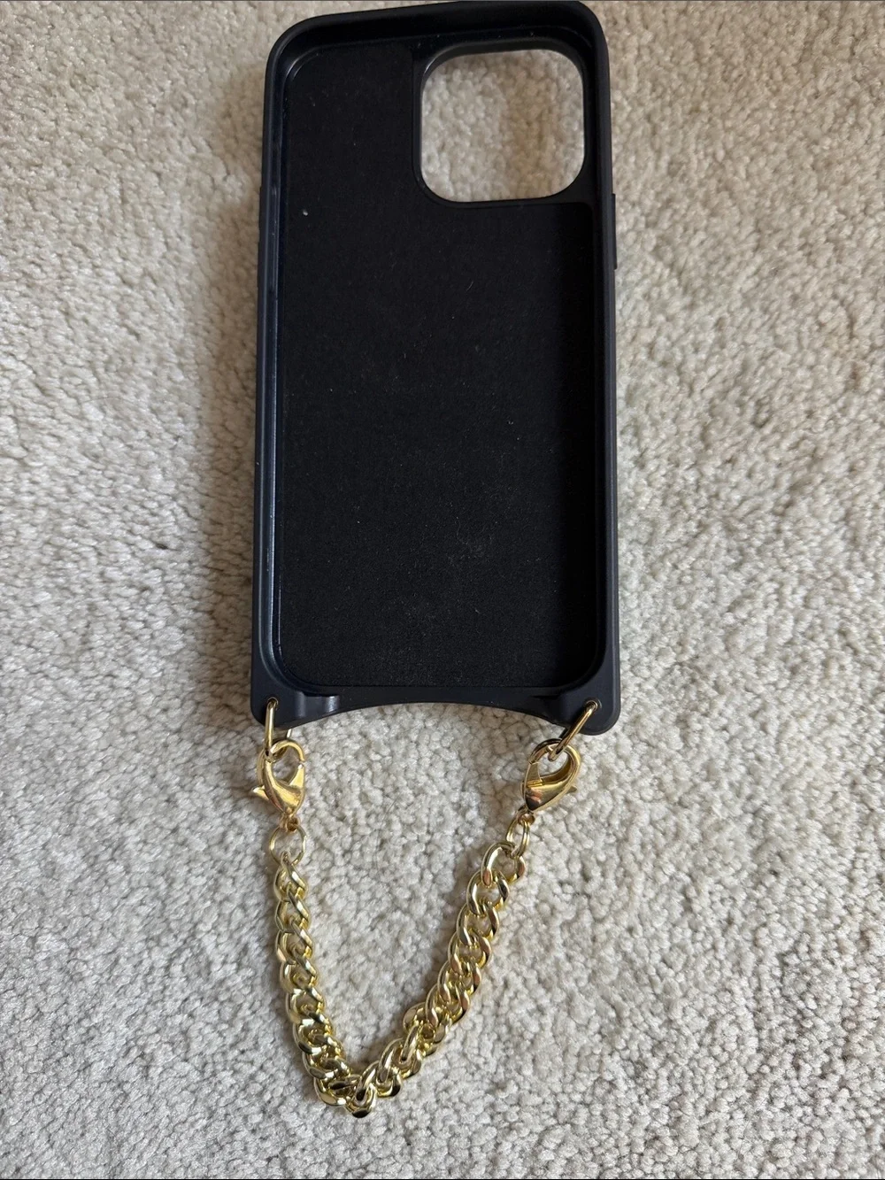 iPhone 14 Pro Max Bandolier Iridescent Green Snake-Embossed Phone Case with Gold